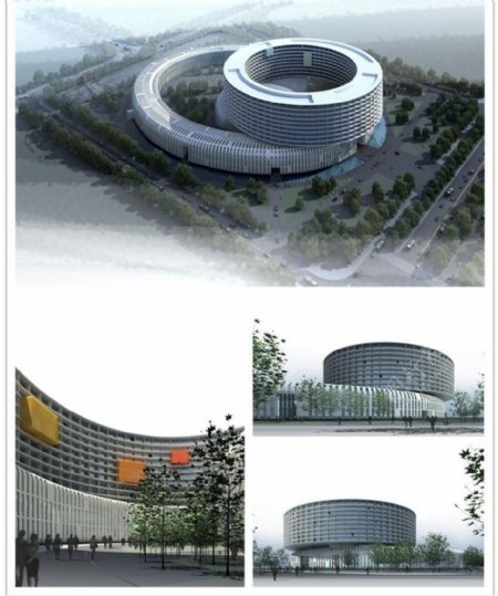 圆形建筑场馆3D效果图