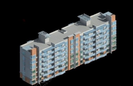 高档住宅小区房屋3d模型