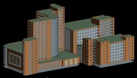 现代高楼建筑群3D模型图