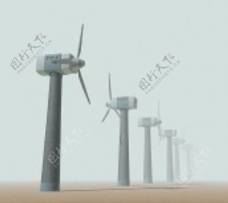 室外模型风车3d素材装饰素材3