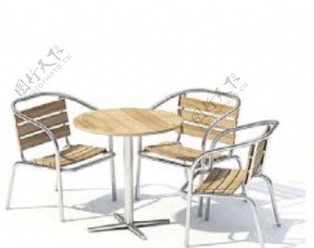 室外模型休息座椅3d素材装饰素材7