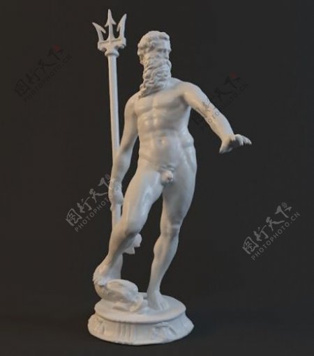 海神雕像模型