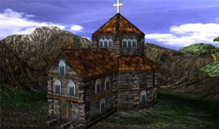 教堂装饰房子游戏模型