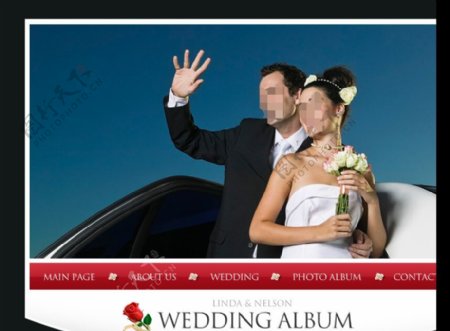 婚庆页面素材flash网页模板