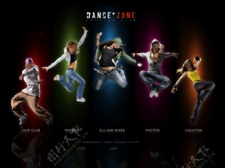 街舞设计flash网页模板