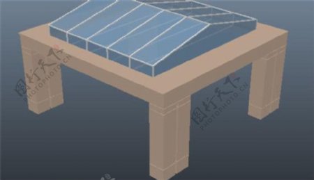玻璃顶建筑游戏模型素材