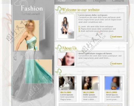 典雅时尚女性服饰网站图片