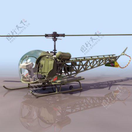 BELLH13直升机模型09