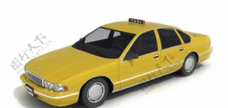 黄色出租车整体模型