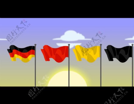 飘扬的旗帜flash动画