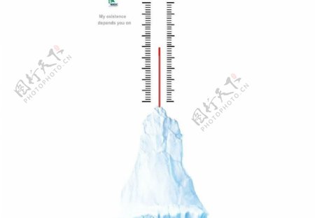 冰山温度计图片