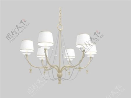 白色灯罩吊灯家居家具装饰素材