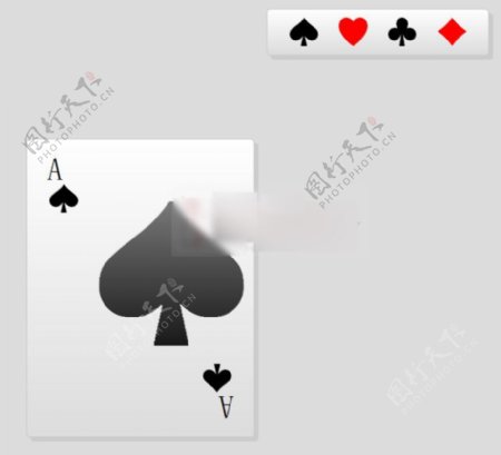 纯CSS3制作的扑克牌A动画特效代码