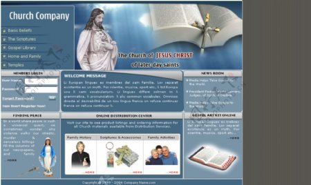 圣经福音教堂网页模板