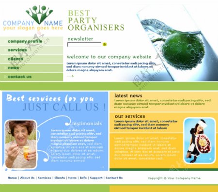 派对party策划机构网页模板