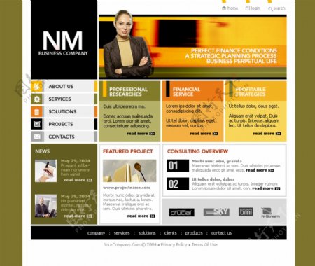 NM企业商务网站模板