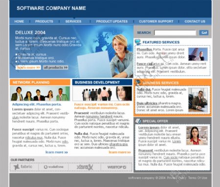 软件公司商务网站模板