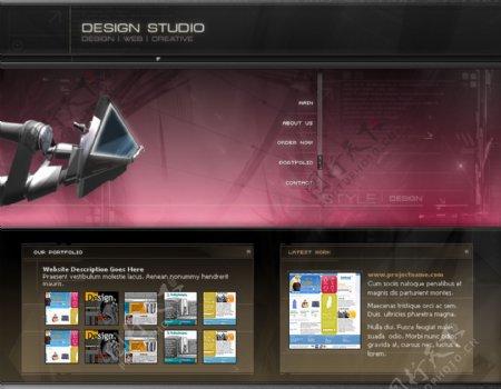 动画设计工作室网页模板