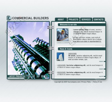 商务建筑设计公司网页模板