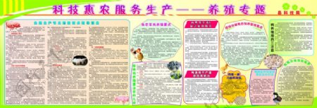 科技惠农宣传栏养殖专题素材