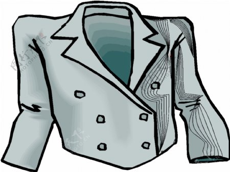 灰色调双排扣服饰设计