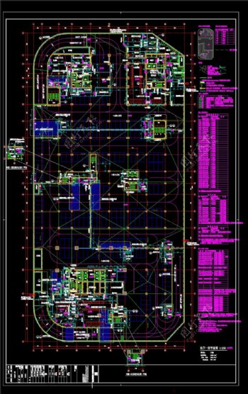 地下一层平面图CAD图纸