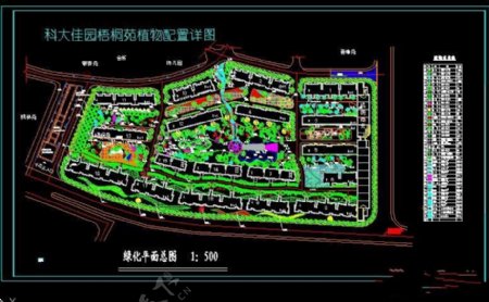 梧桐苑植物配置详图