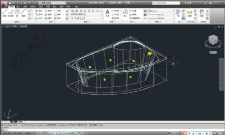 CAD三维角缸