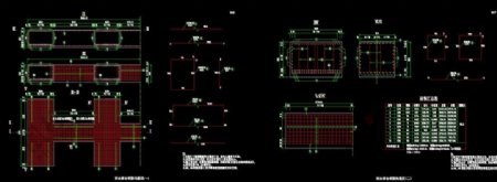 桥台承台钢筋图cad图纸