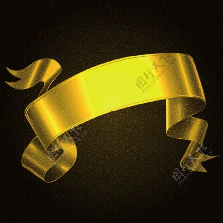金色质感丝带