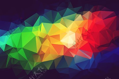 七彩虹色菱形背景图大格式素材