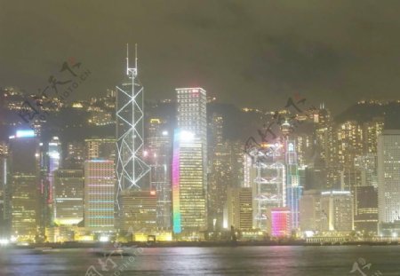 香港维多利亚港夜景非高清图片