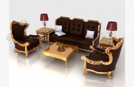 古典沙发3D模型