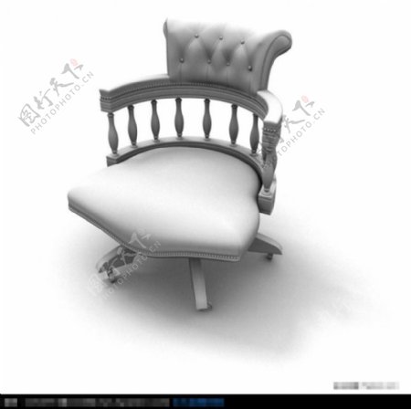 时尚高贵沙发椅3D素模