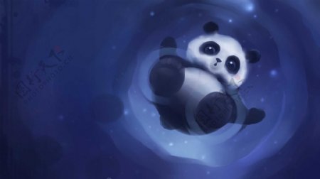 水彩插画之小熊猫