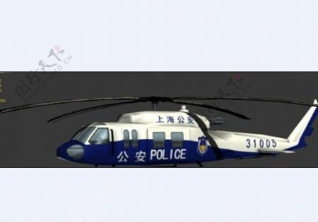 警用直升机模型