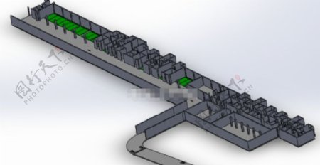 地下车库结构3D模型