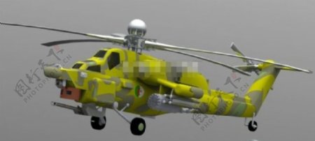 MI28直升机3D模型