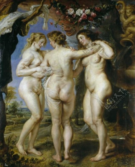 RubensPeterPaulTheThreeGracesCa.1635德国画家彼得保罗鲁本斯peterpaulrubens宫廷人物人体油画装饰画