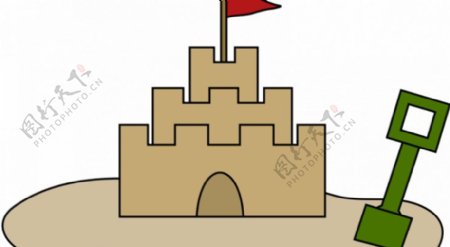 矢量插画的城堡
