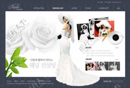 幸福婚纱主题摄影网页模板