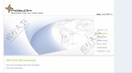 全球贸易企业网页模板