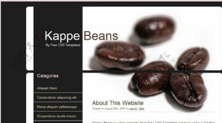 咖啡豆信息日志网页模板