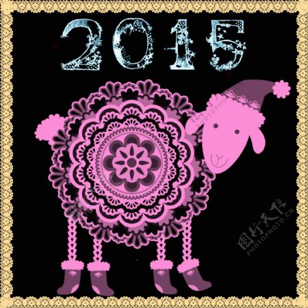 2015羊年剪纸素材