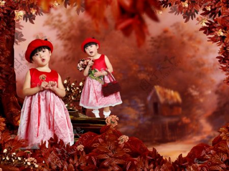美丽童话小红帽儿童模板图片