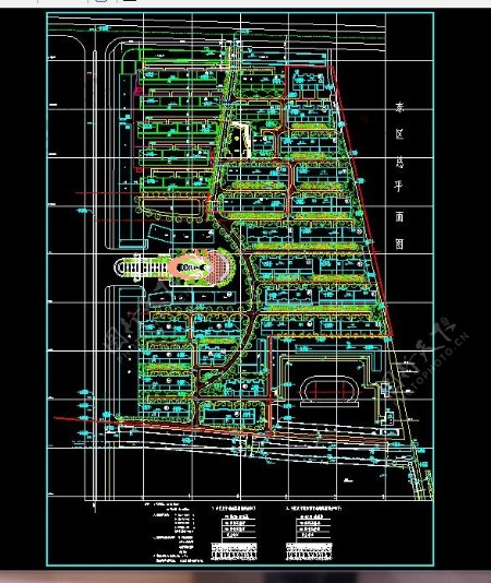 高层小区cad规划方案总平面设计图