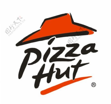 矢量PizzaHut标志餐饮业