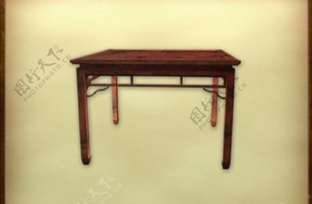 中国古典家具桌子0013D模型