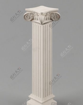 3D罗马柱模型