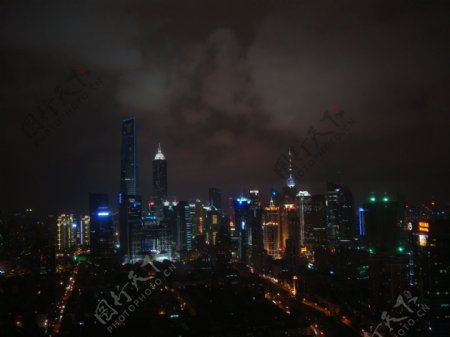 上海夜景俯瞰图片